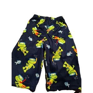 just one year 18 month frog pajama pants blue